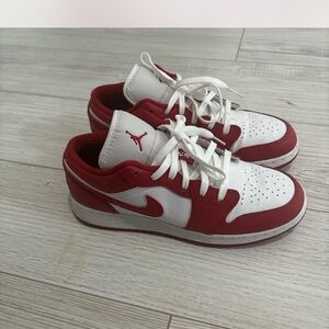 Nike Red and White Sneakers Classic Style